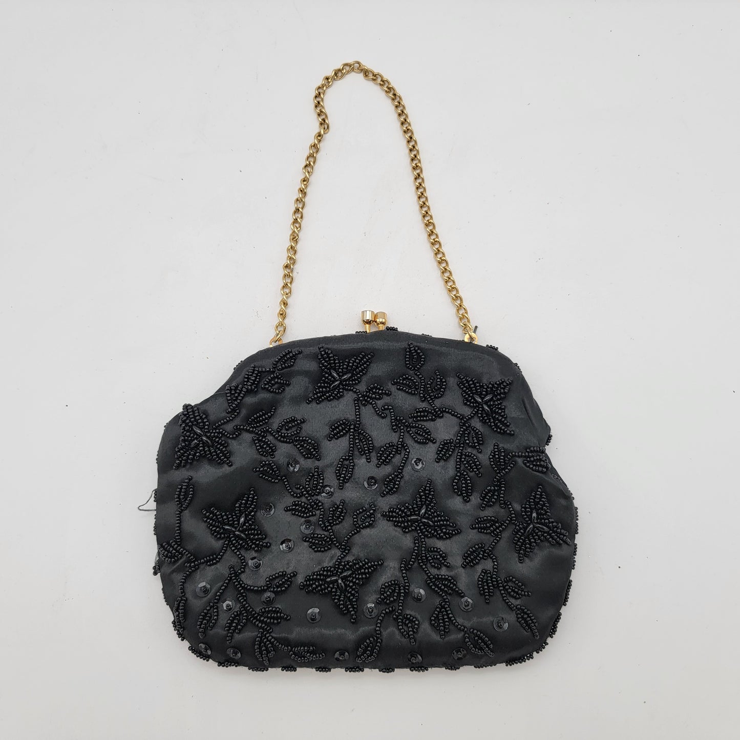 Vintage Black Beaded Purse