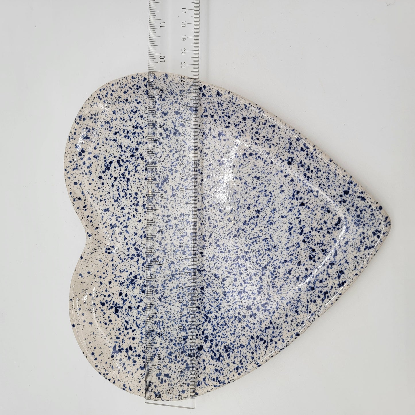 Portugal Speckled Blue Heart Dish