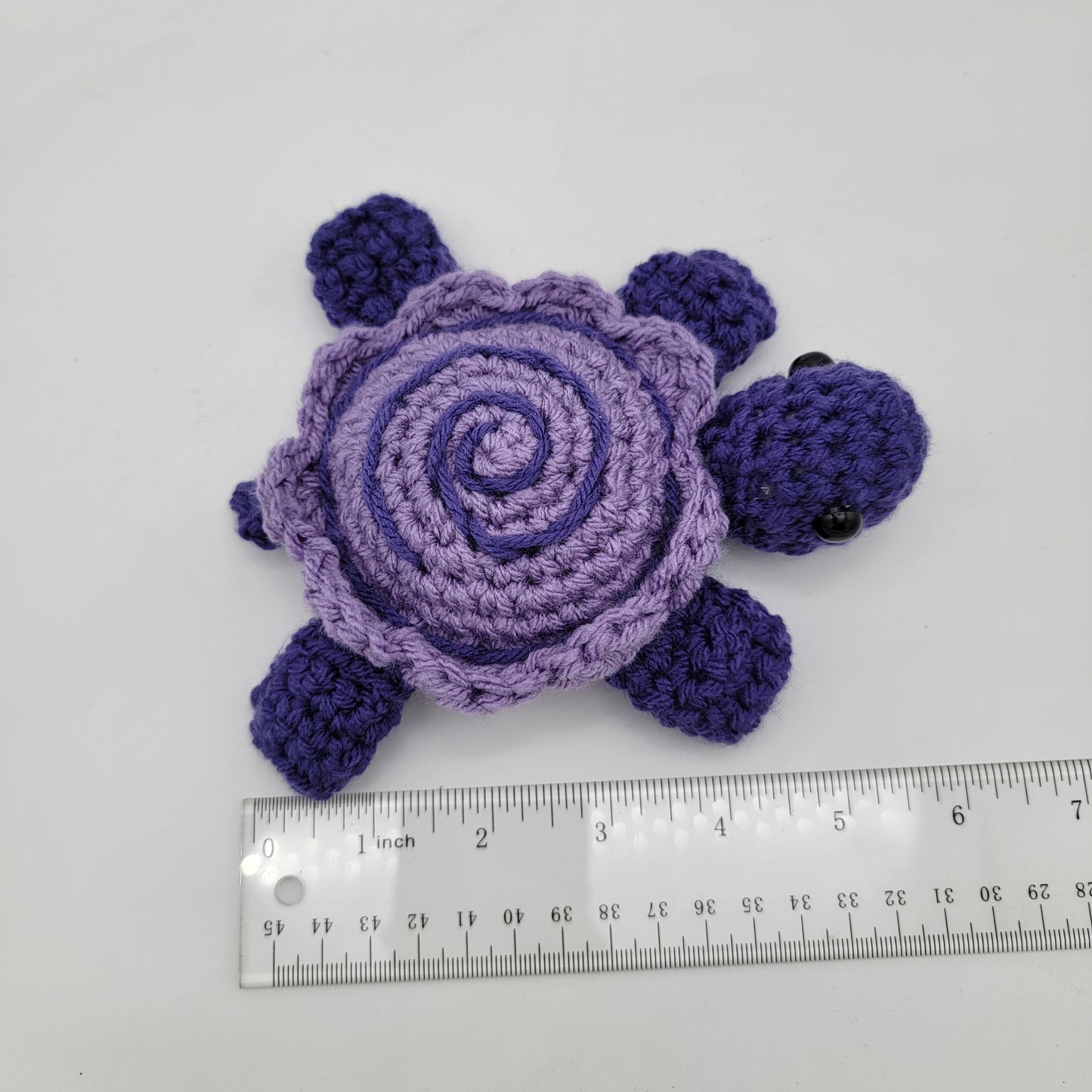 Hand Crocheted Turtle Purple