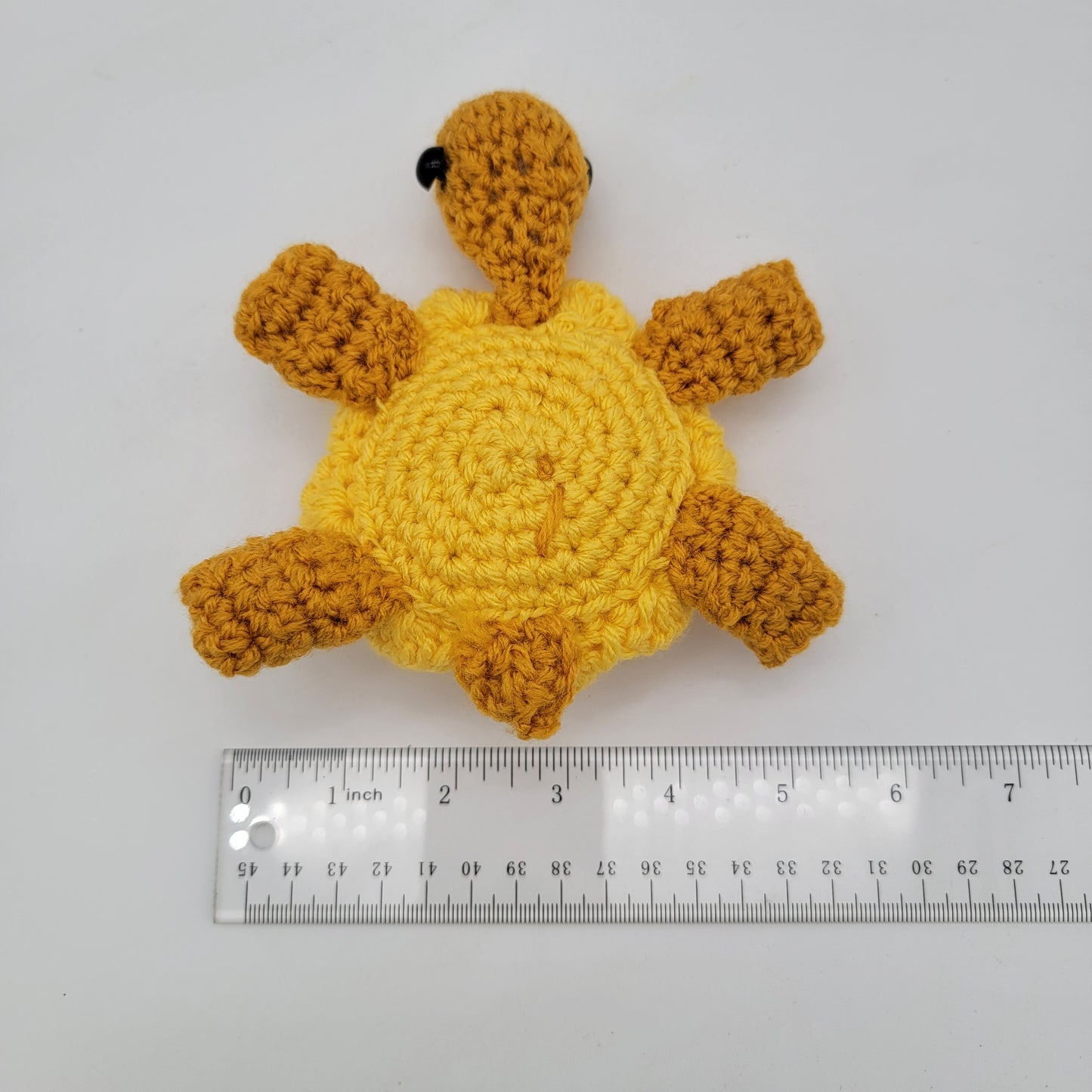 Hand Crocheted Turtle Yellow