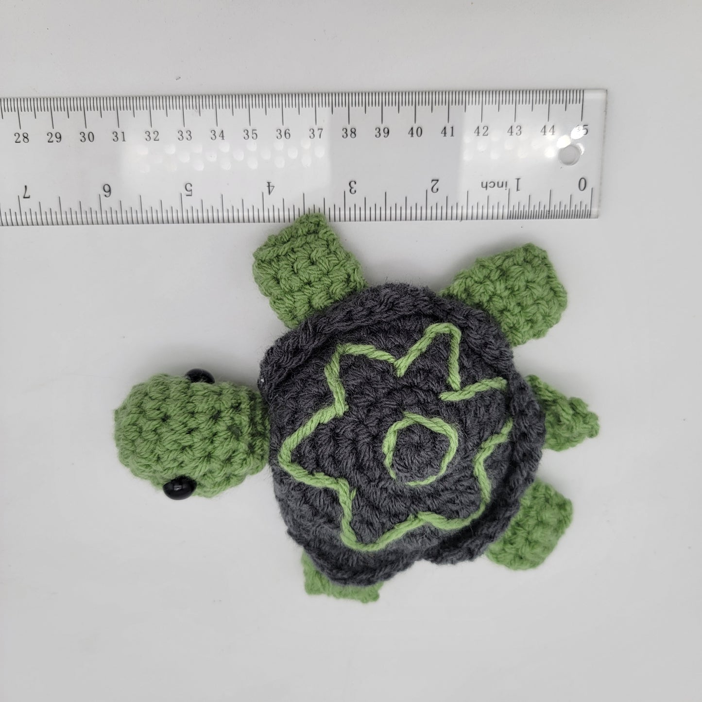 Hand Crocheted Turtle Green and Grey