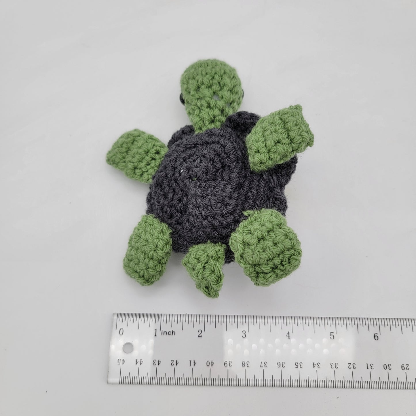 Hand Crocheted Turtle Green and Grey