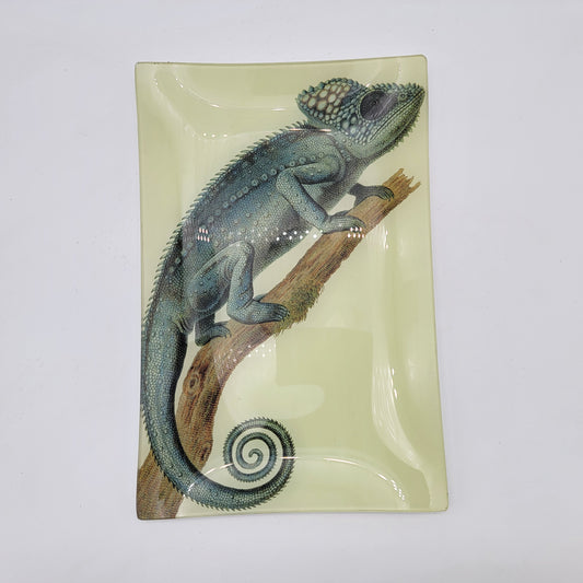 Pottery Barn Chameleon Glass Tray