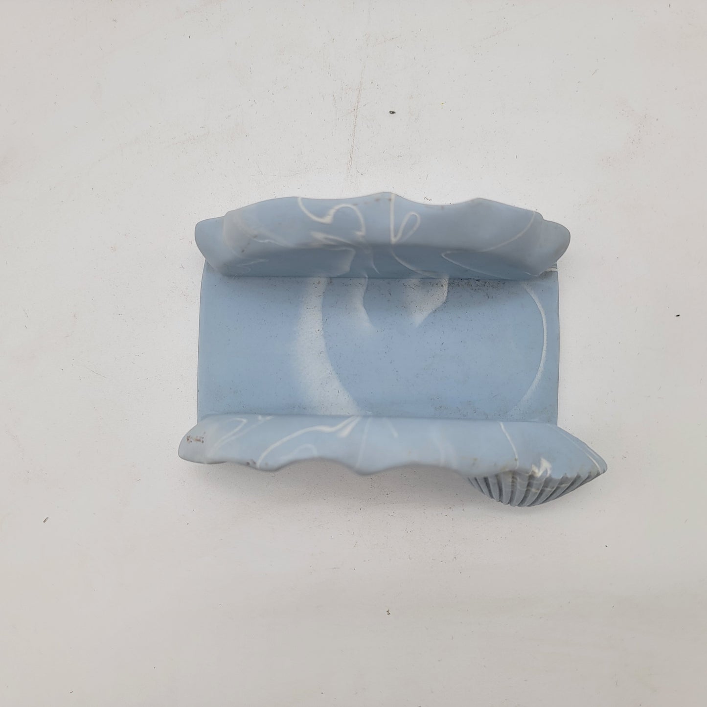 Vintage Dina Blue Shell Towel Holder