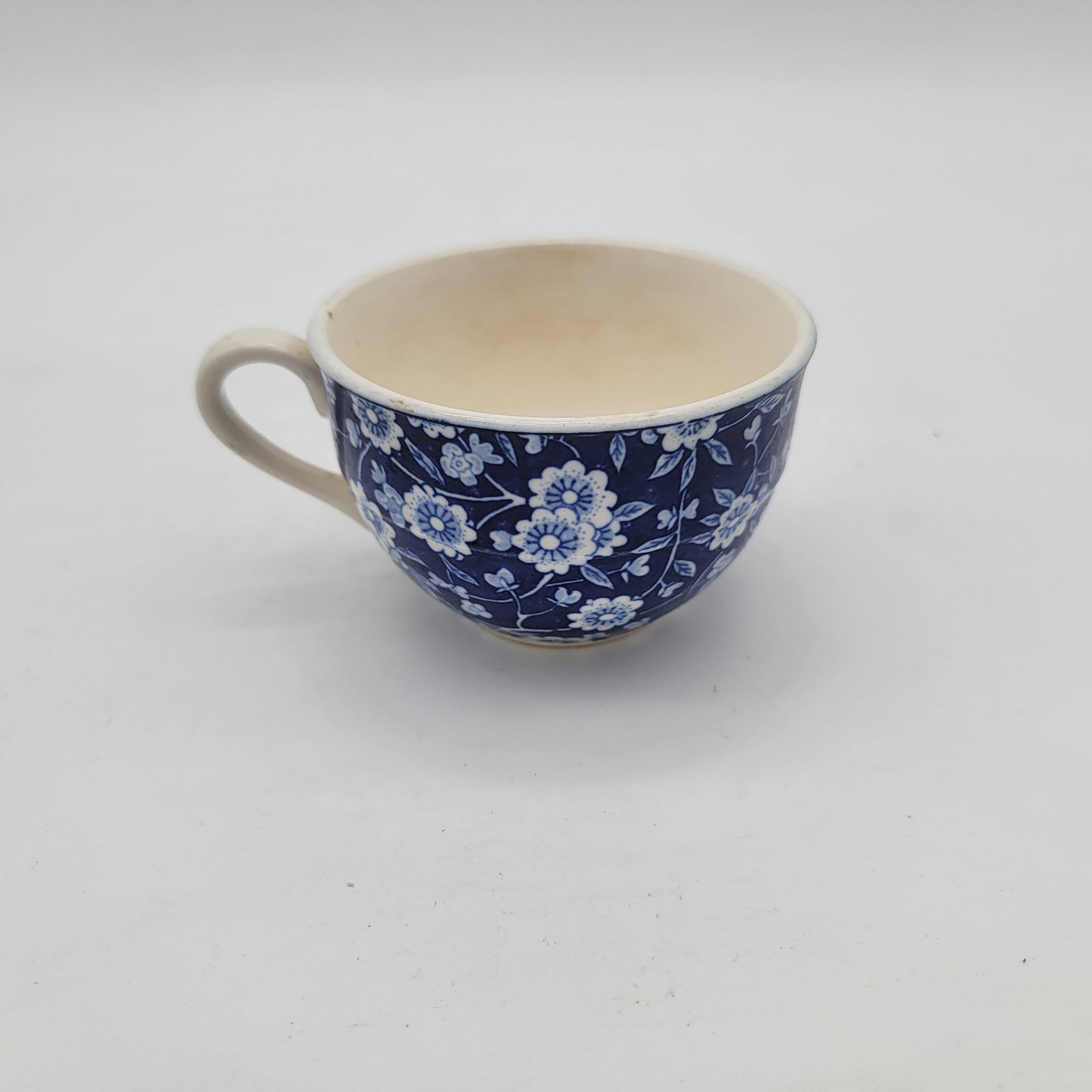 Pair of Blue Calico Teacup and Saucers