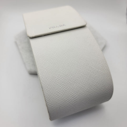 White Prada Glasses Case