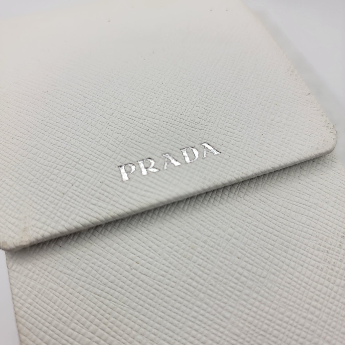 White Prada Glasses Case