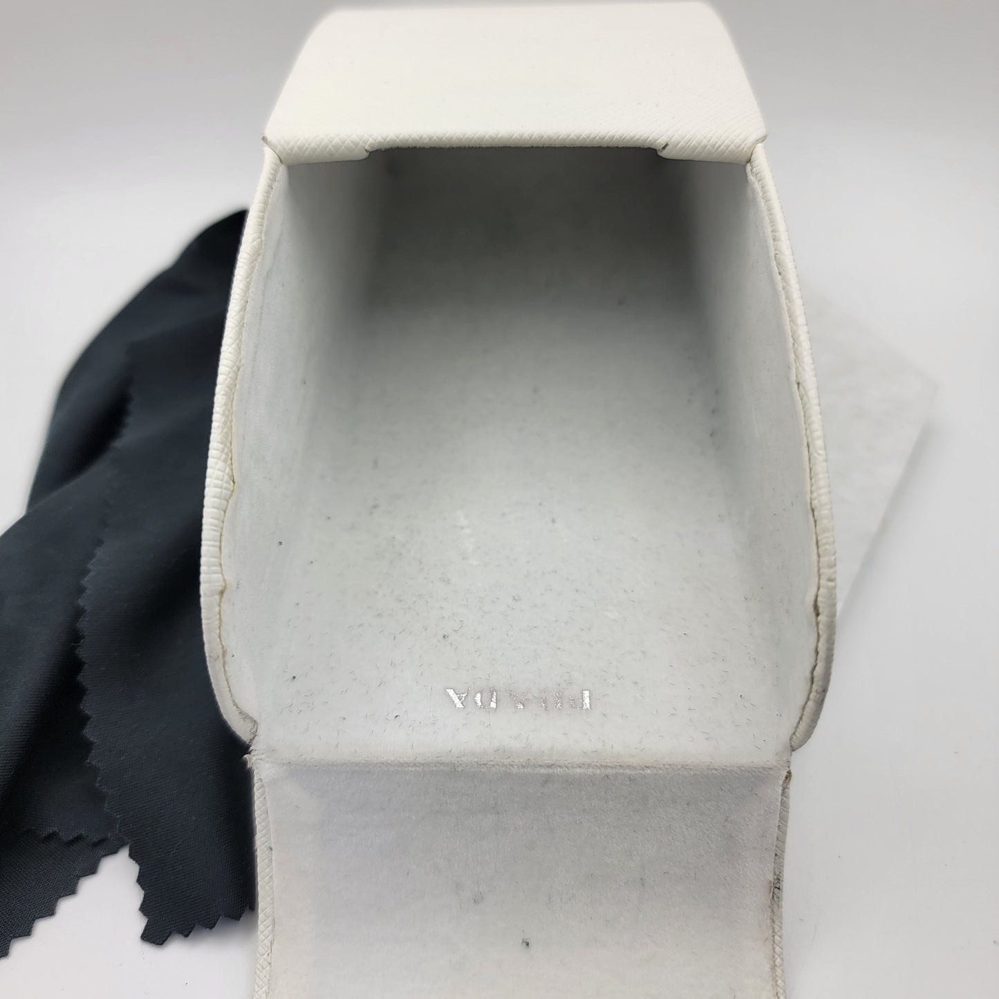 White Prada Glasses Case