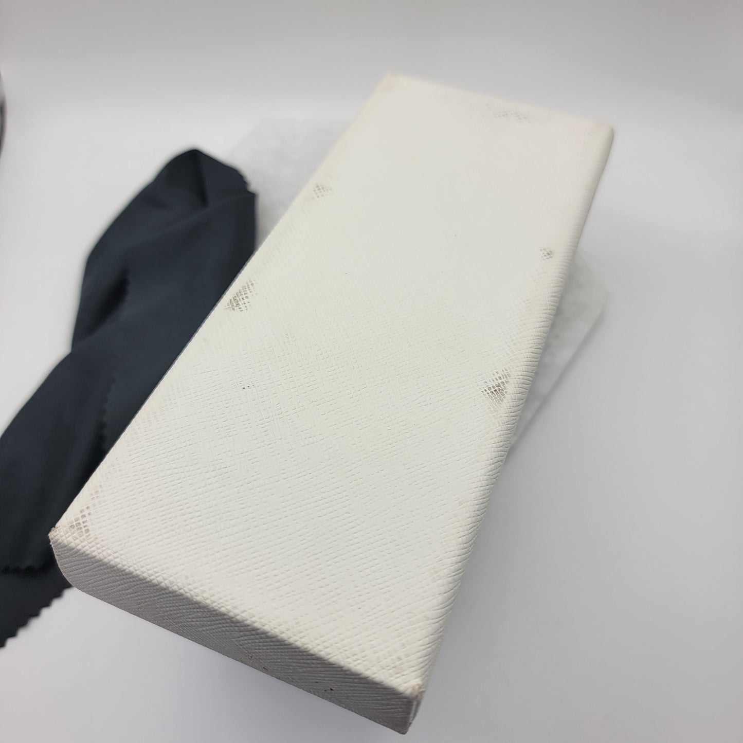 White Prada Glasses Case