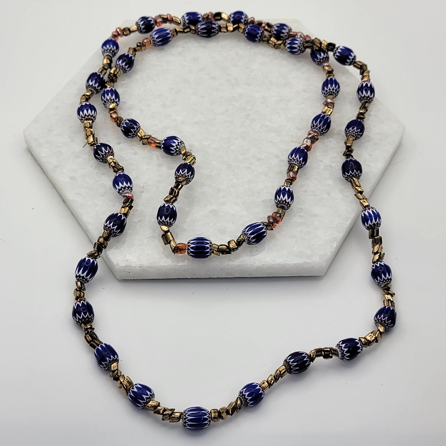 Venetian Chevron Beaded Necklace