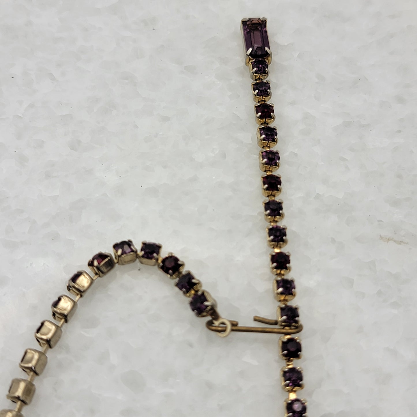 Vintage Purple Rhinestone Necklace Jelly Jo