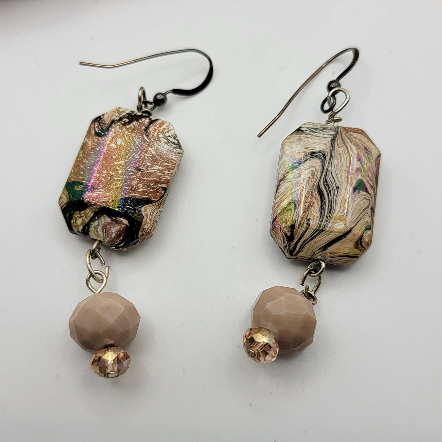 Irridescent Stone Earrings