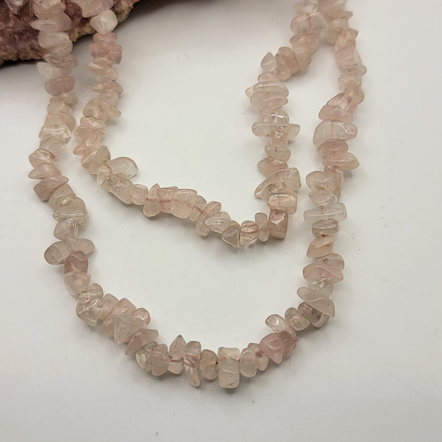 Rose Quartz Chip Necklace