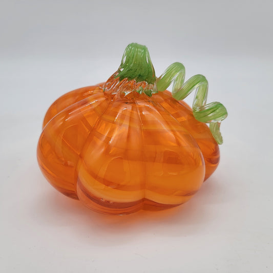 Orange Art Glass Pumpkin