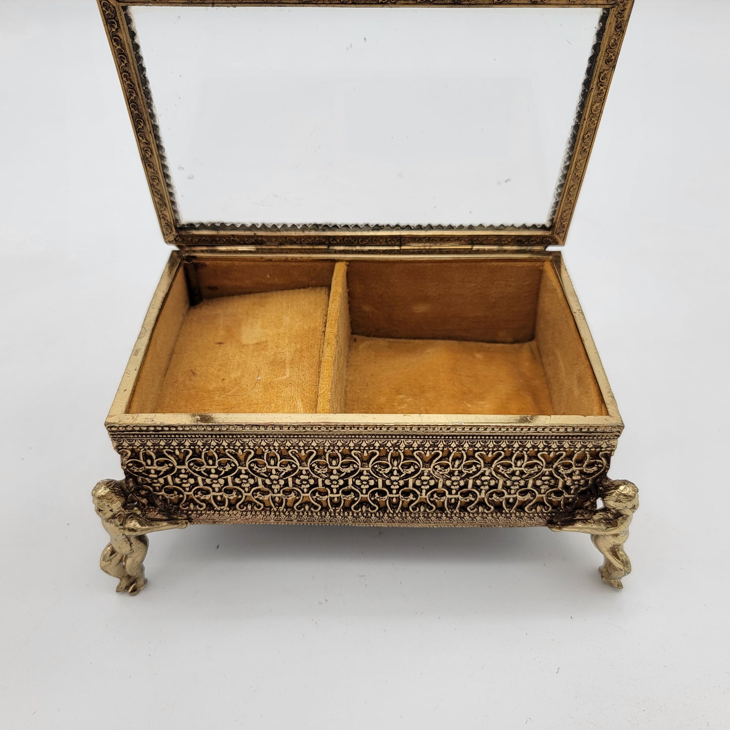 Gold Ormolu Jewelry Casket Music Box