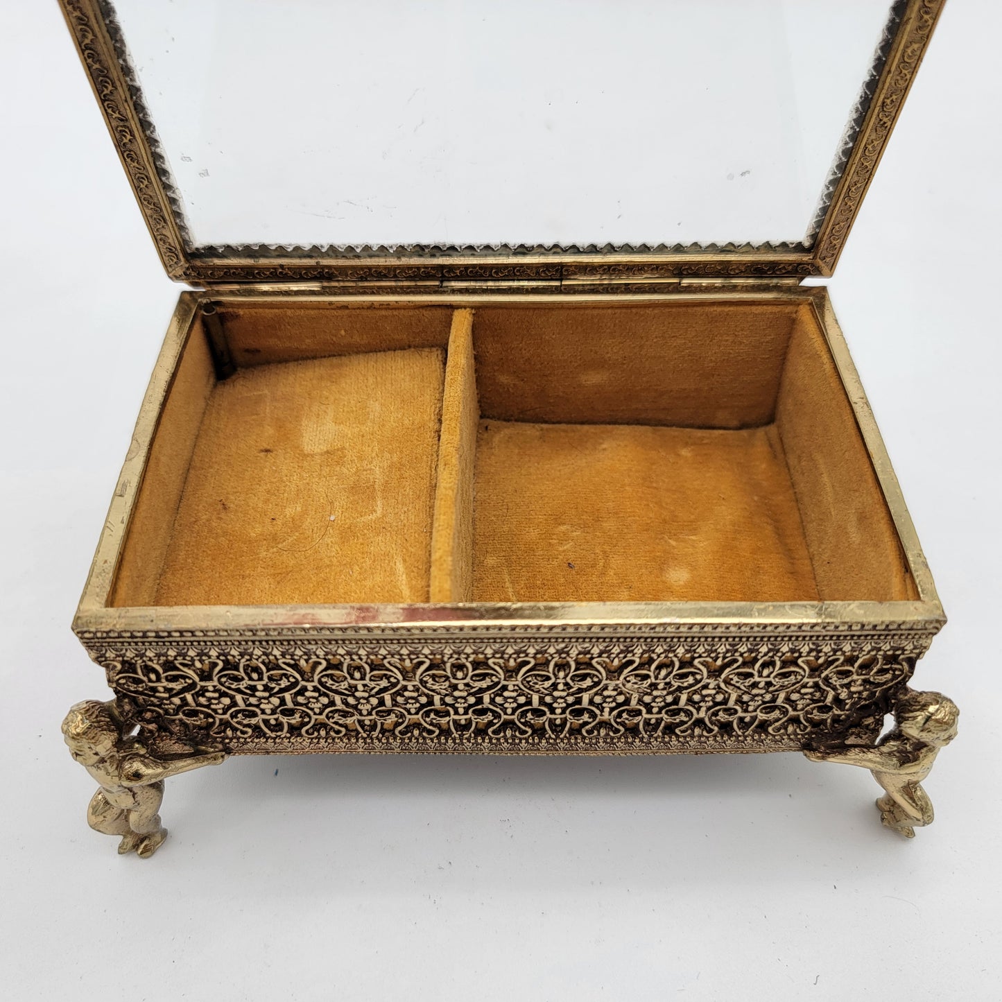 Gold Ormolu Jewelry Casket Music Box