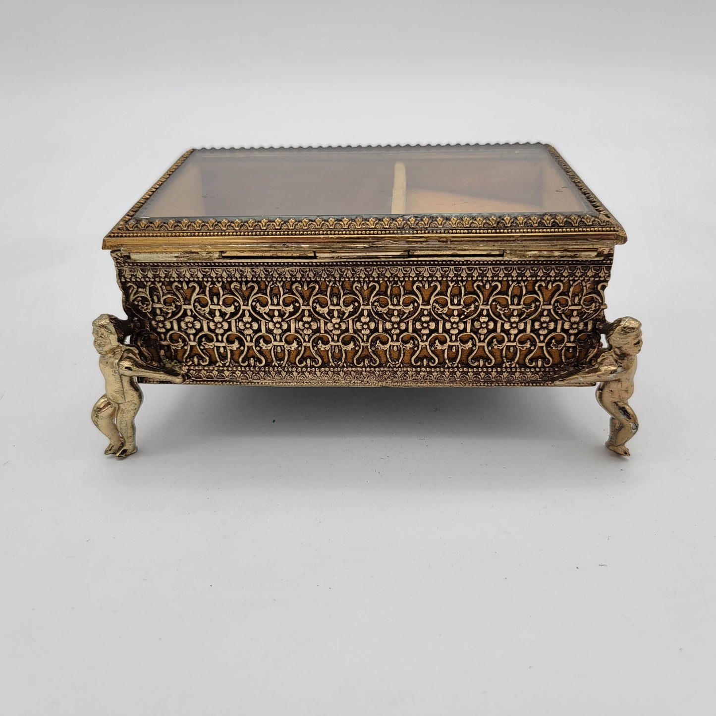 Gold Ormolu Jewelry Casket Music Box