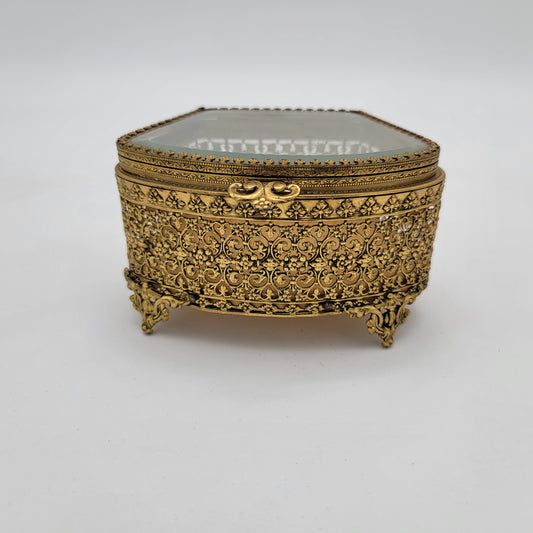 Gold Ormolu Jewelry Casket