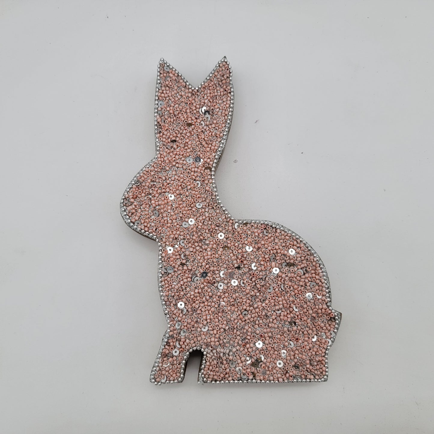 Pier 1 Beaded Bunny Wood Figure