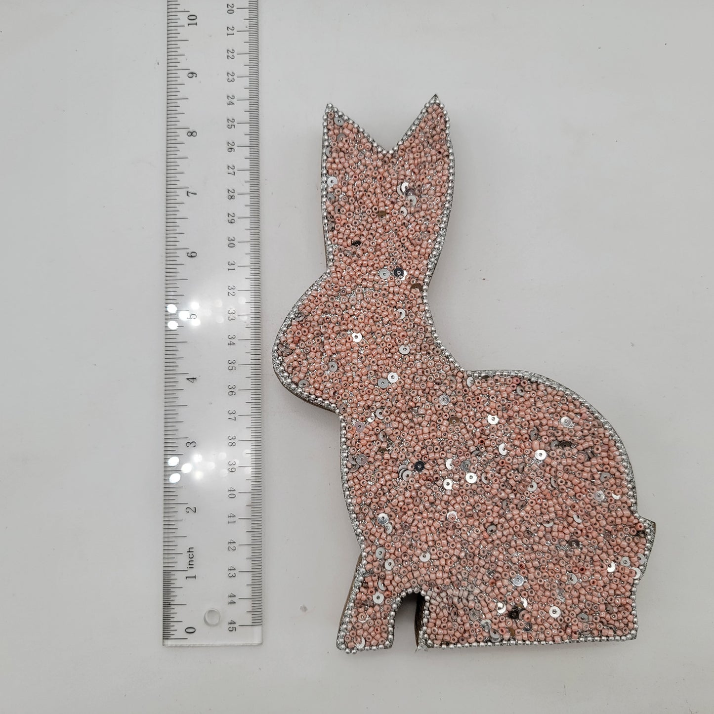 Pier 1 Beaded Bunny Wood Figure