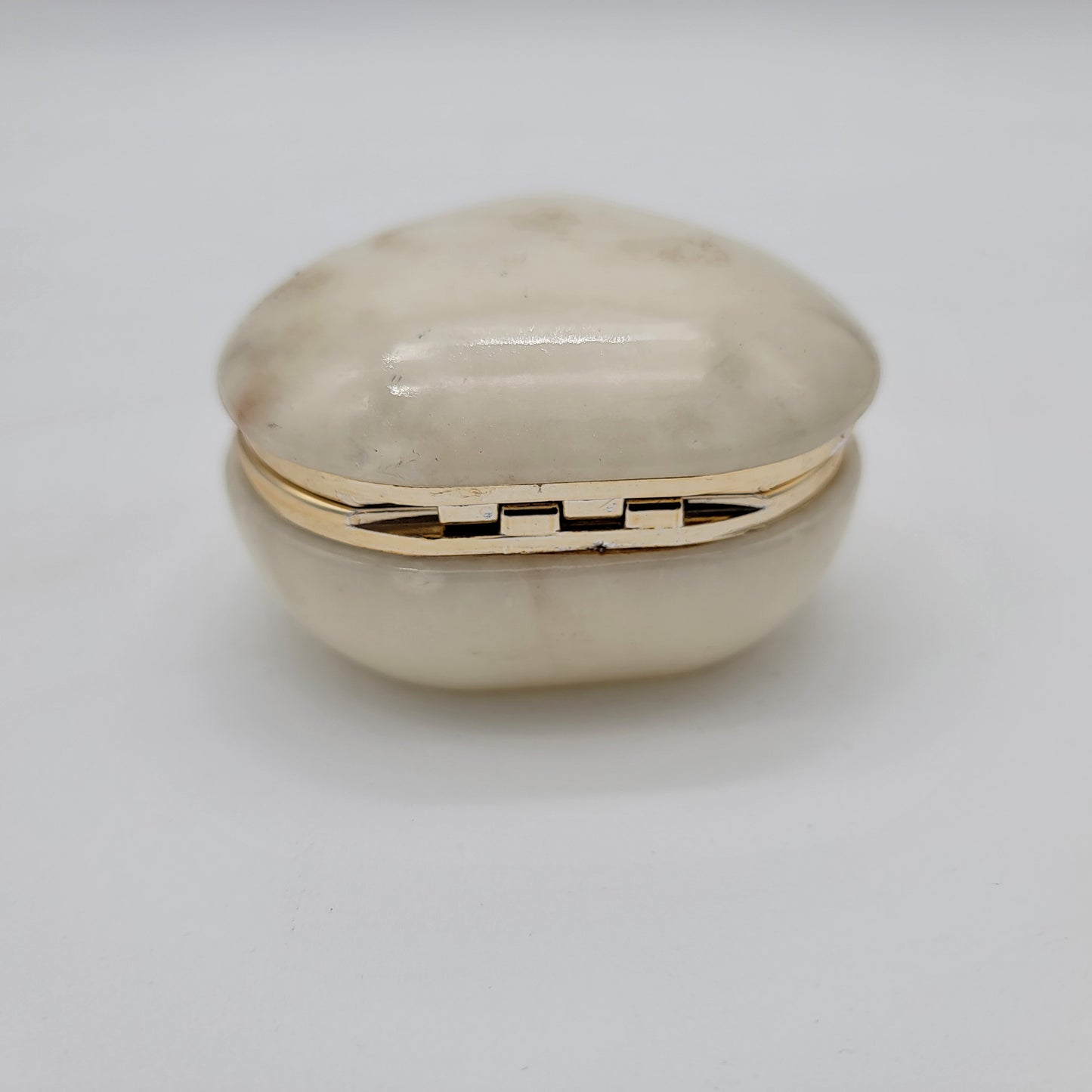 Alabaster Heart Trinket Box