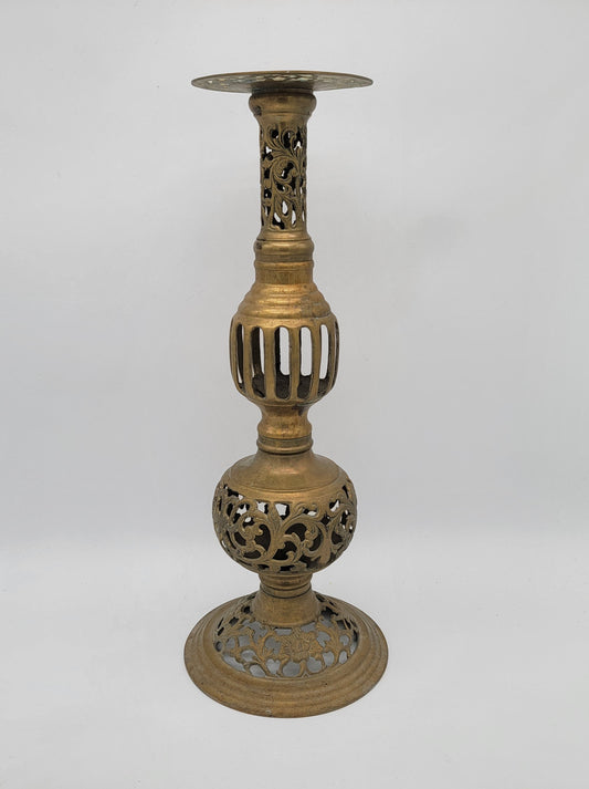 Tall Brass Candle Holder