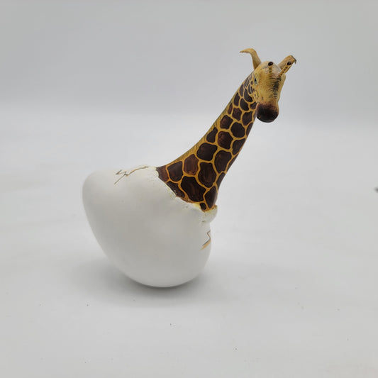 Artist Signed Giraffe Hatching from Egg