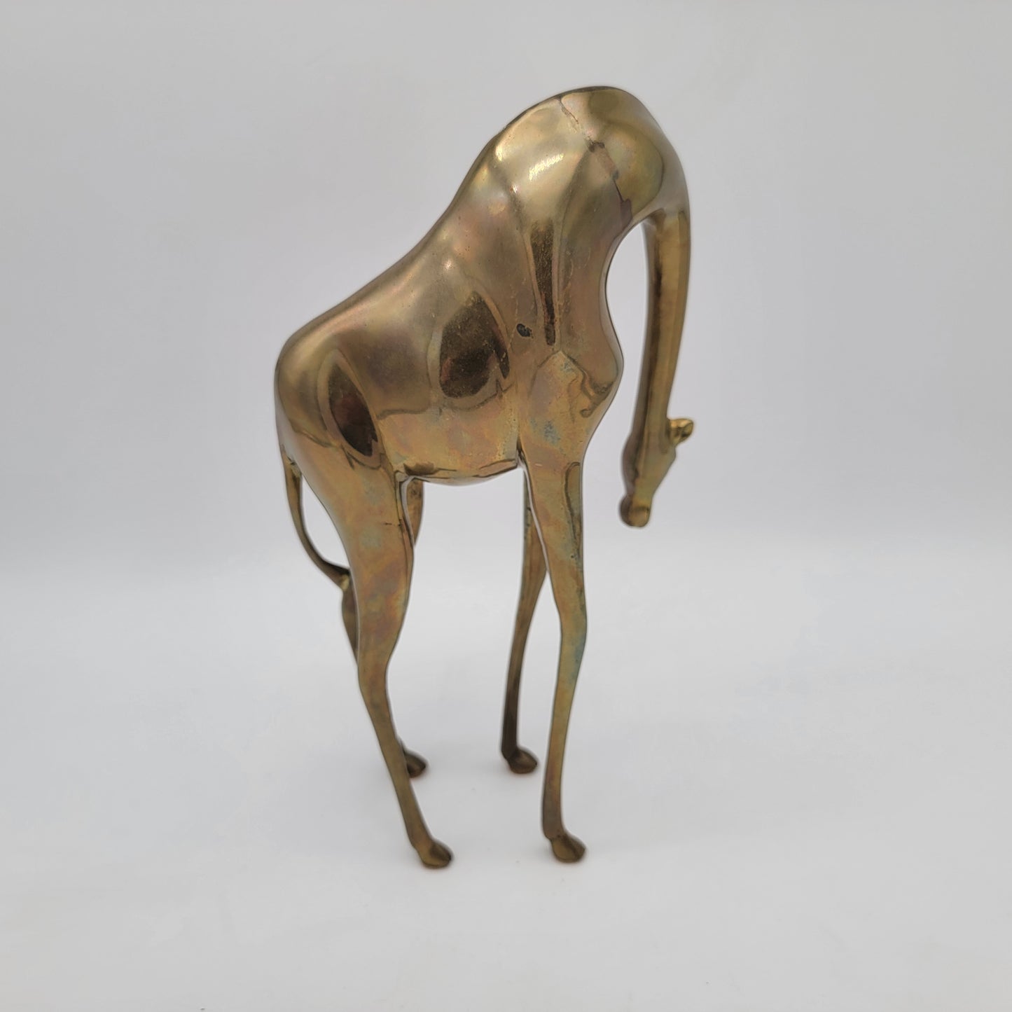 Vintage Brass Mother and Baby Giraffe