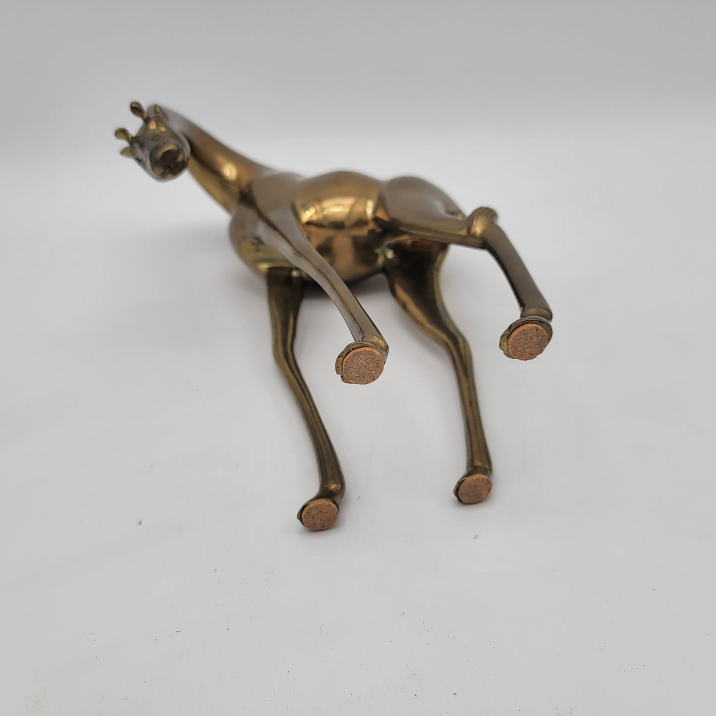 Vintage Brass Mother and Baby Giraffe