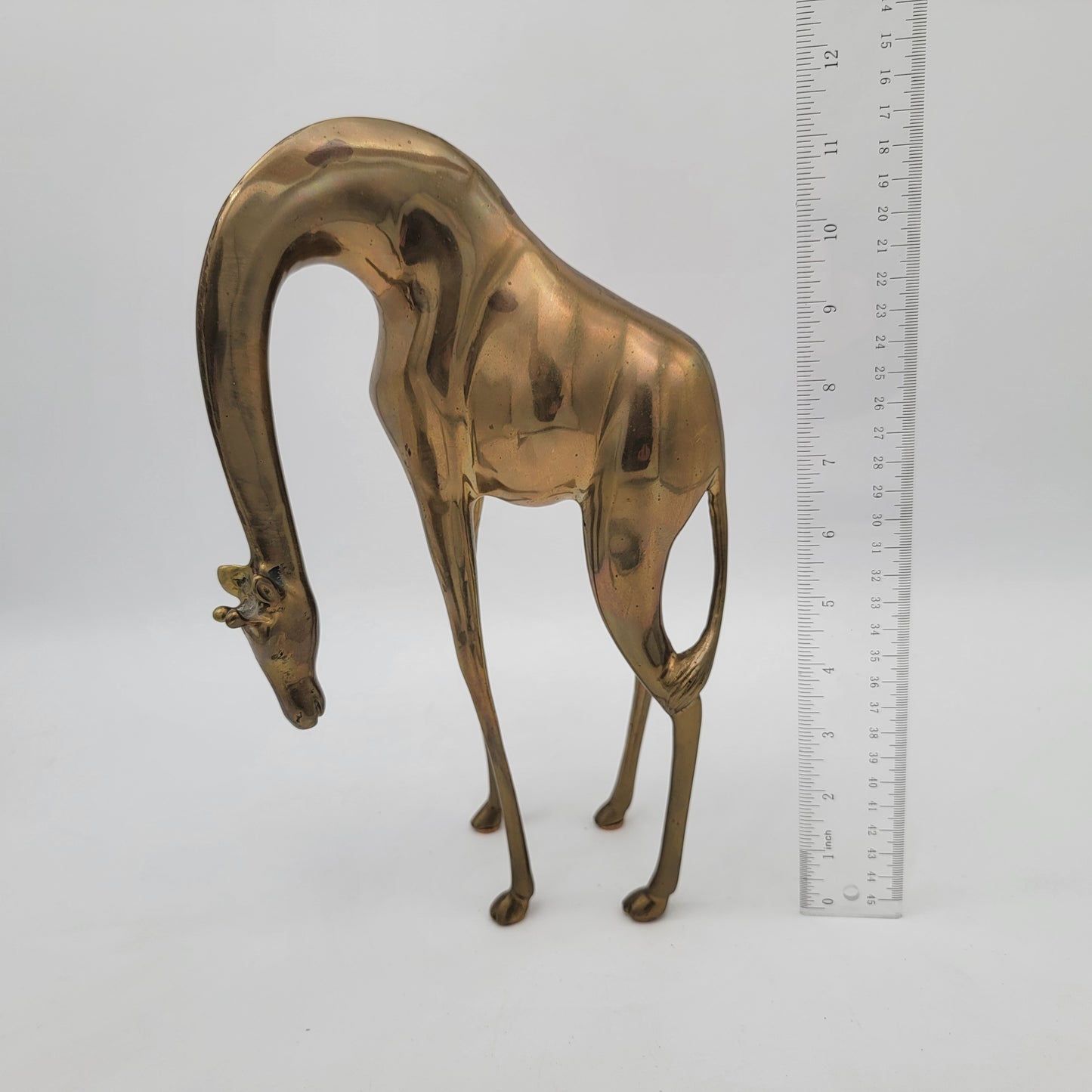 Vintage Brass Mother and Baby Giraffe