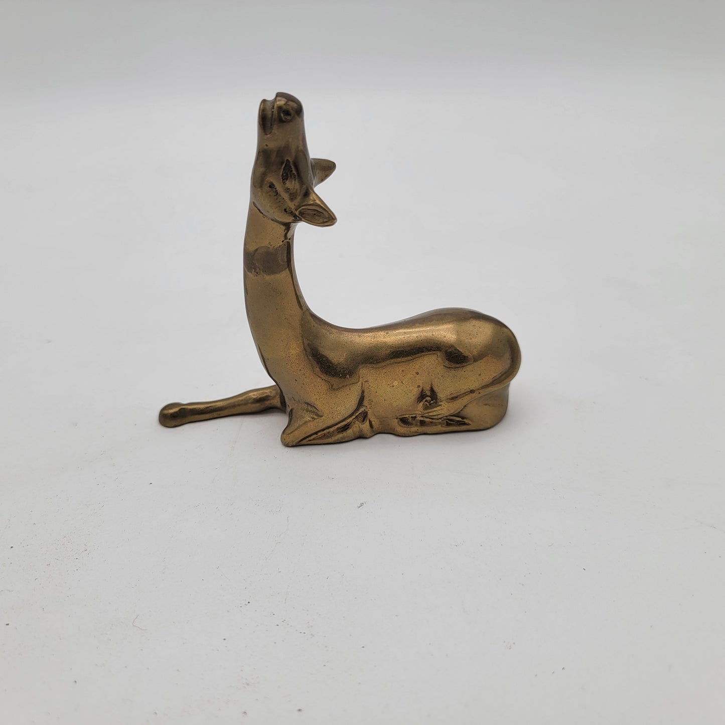 Vintage Brass Mother and Baby Giraffe