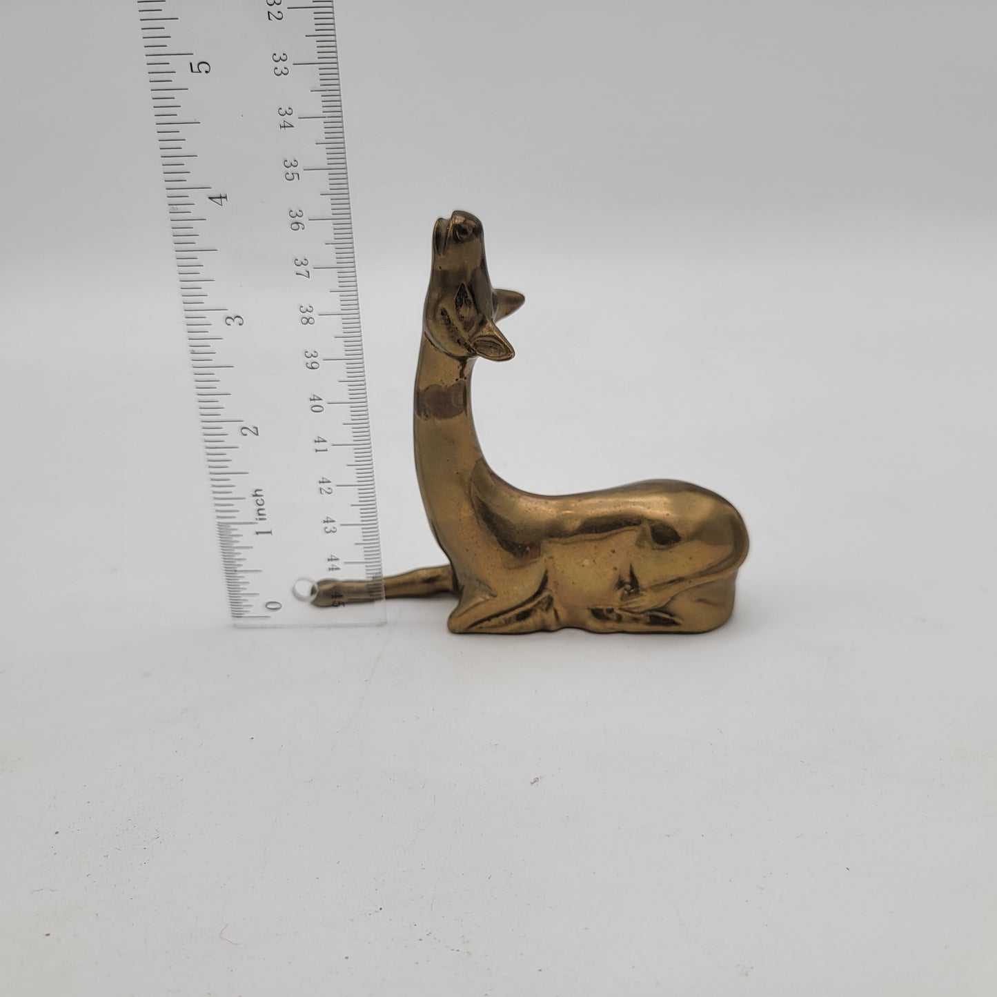 Vintage Brass Mother and Baby Giraffe