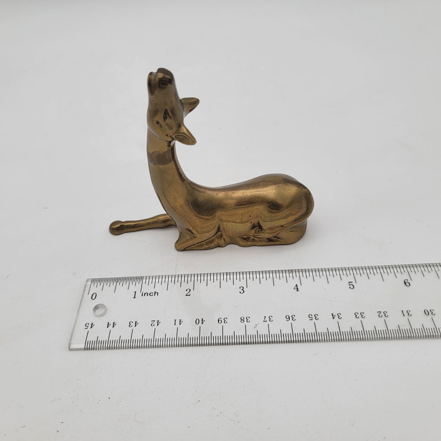 Vintage Brass Mother and Baby Giraffe