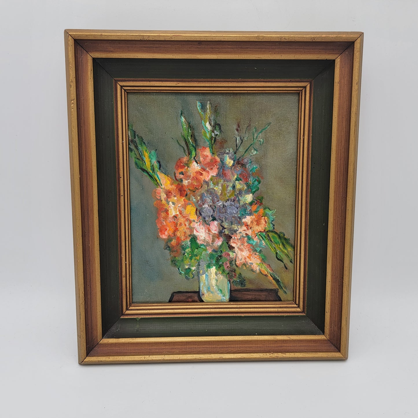 Mid Century Original OIl Floral Still LIfe Painting