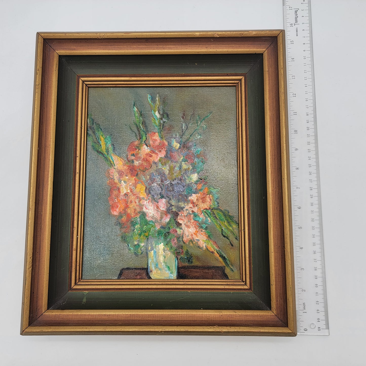 Mid Century Original OIl Floral Still LIfe Painting