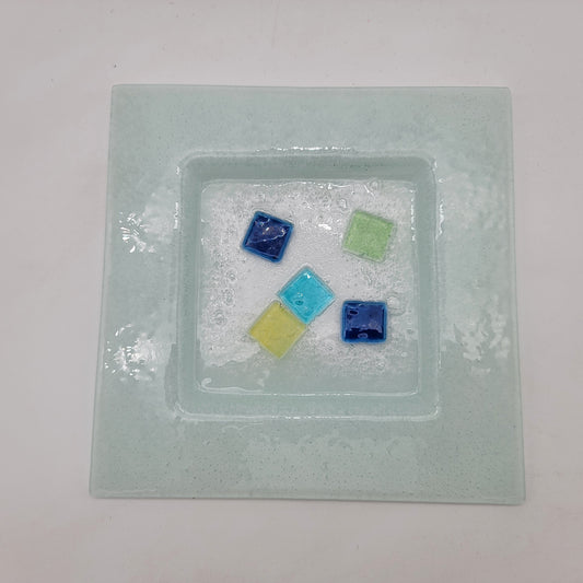 Fused Glass Square Plate