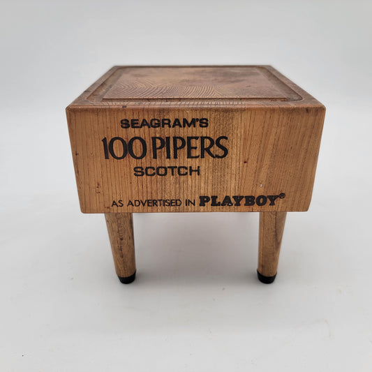 Seagrams 100 Pipers Scotch Butcher Block