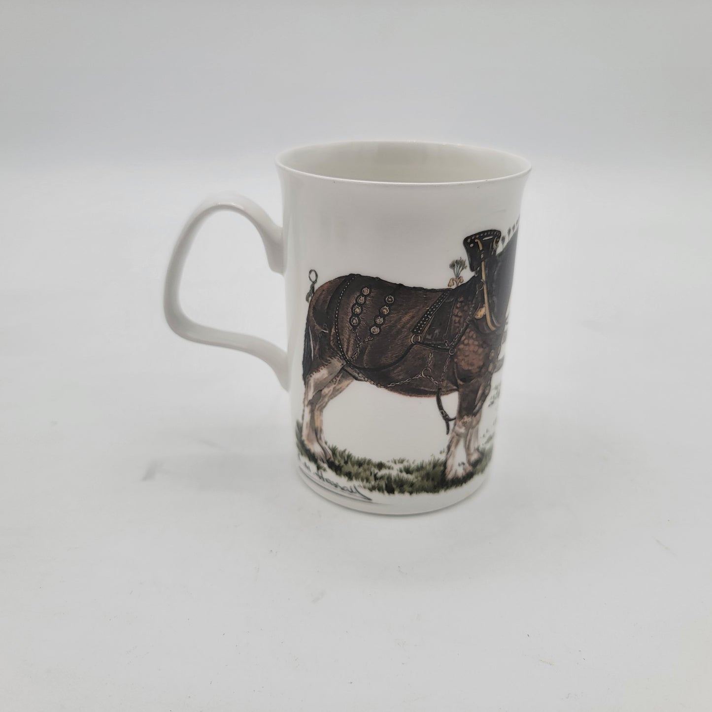 Roy Kirkham Shire Horses Mug Family by Fence