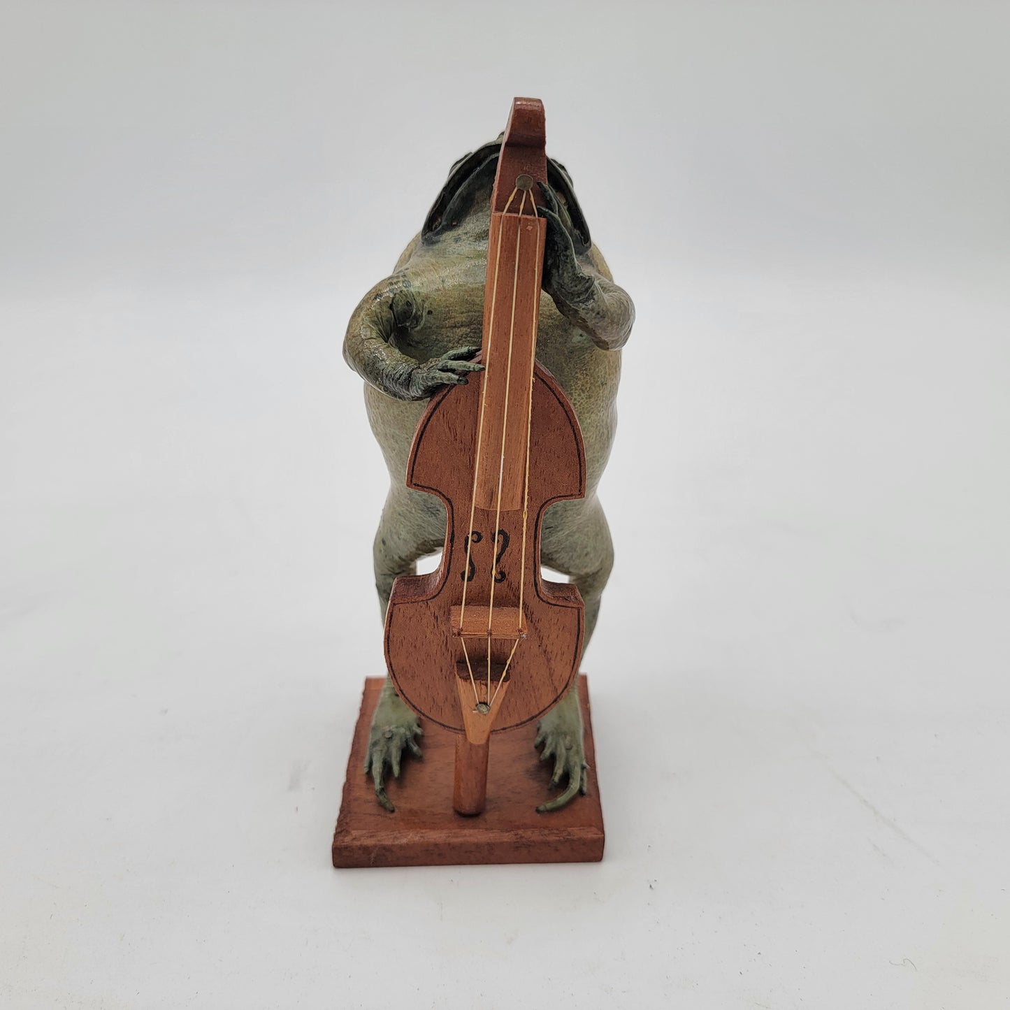 Taxidermy Toad Playing Bass