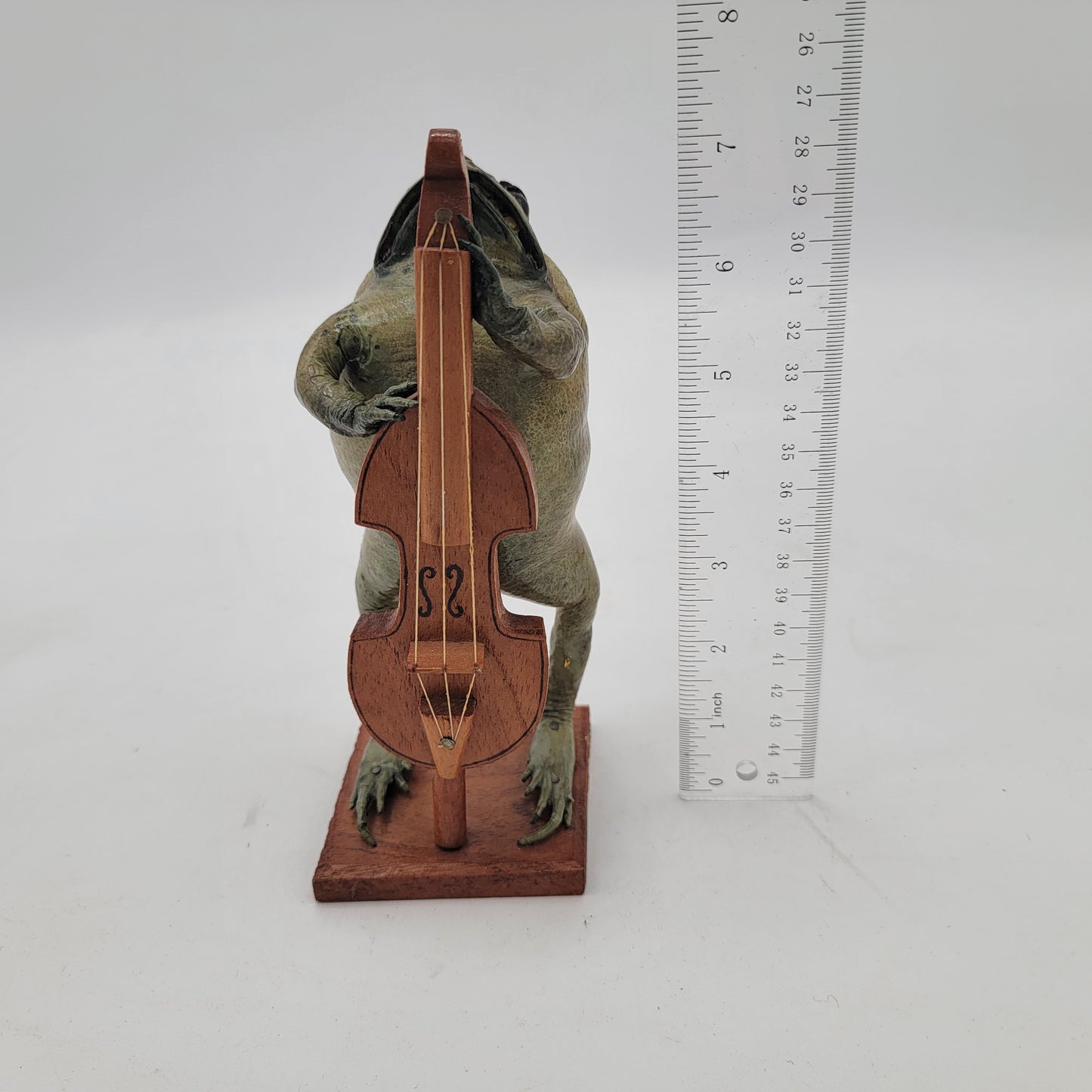 Taxidermy Toad Playing Bass