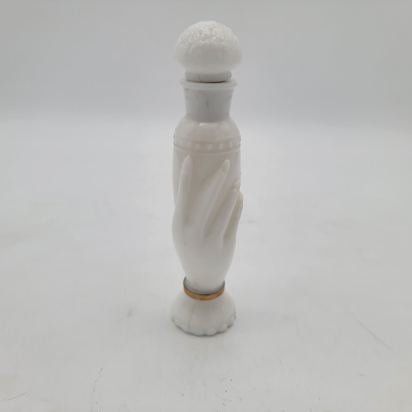 Avon Milk Glass Hand Perfume Bottle