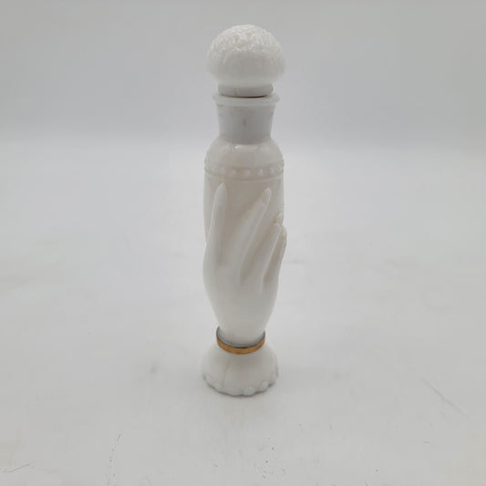 Avon Milk Glass Hand Perfume Bottle