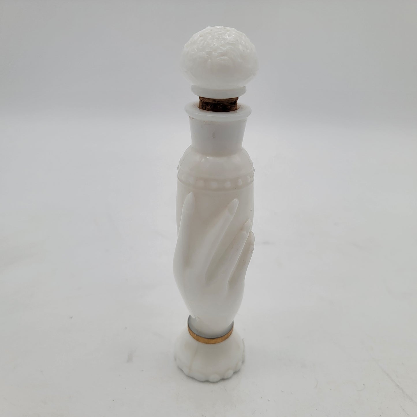 Avon Milk Glass Hand Perfume Bottle