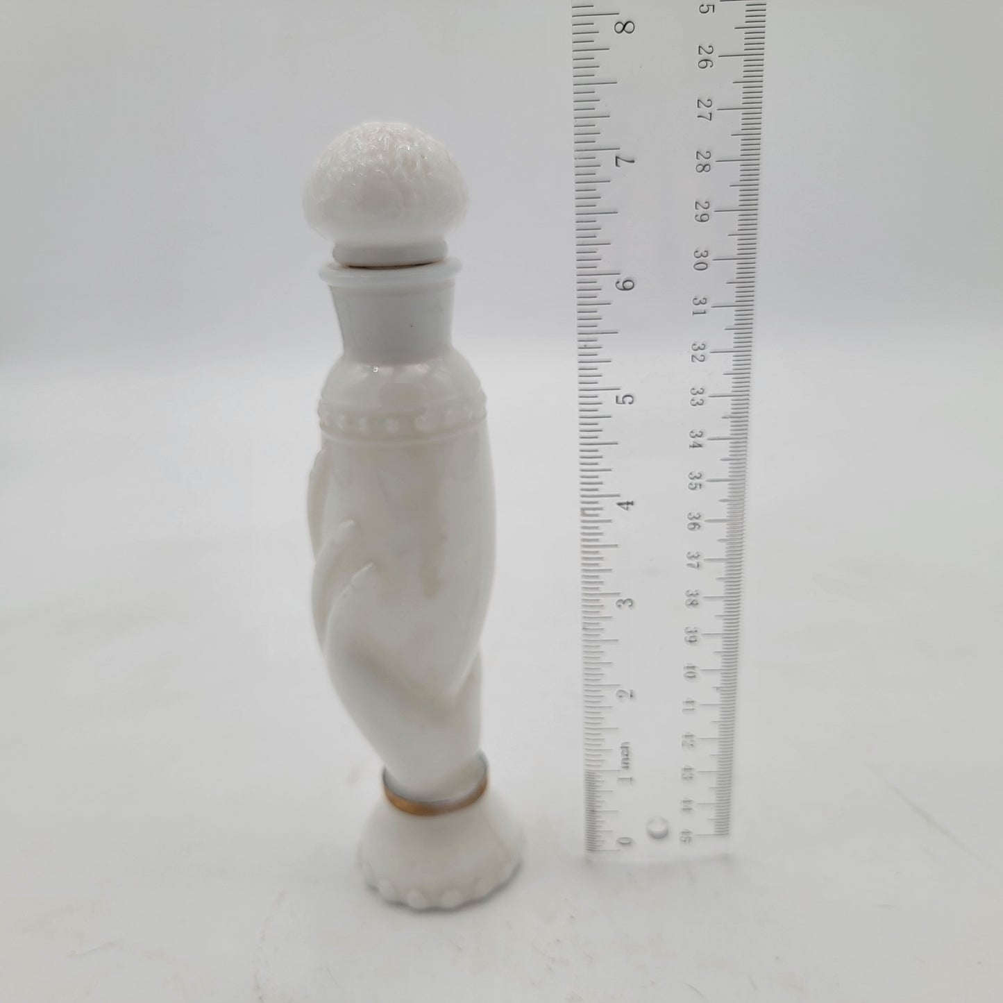 Avon Milk Glass Hand Perfume Bottle