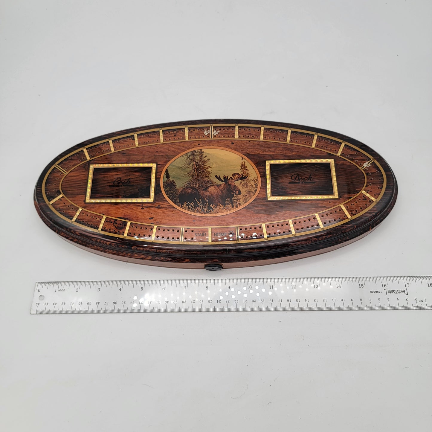 Cribbage Board with Elk