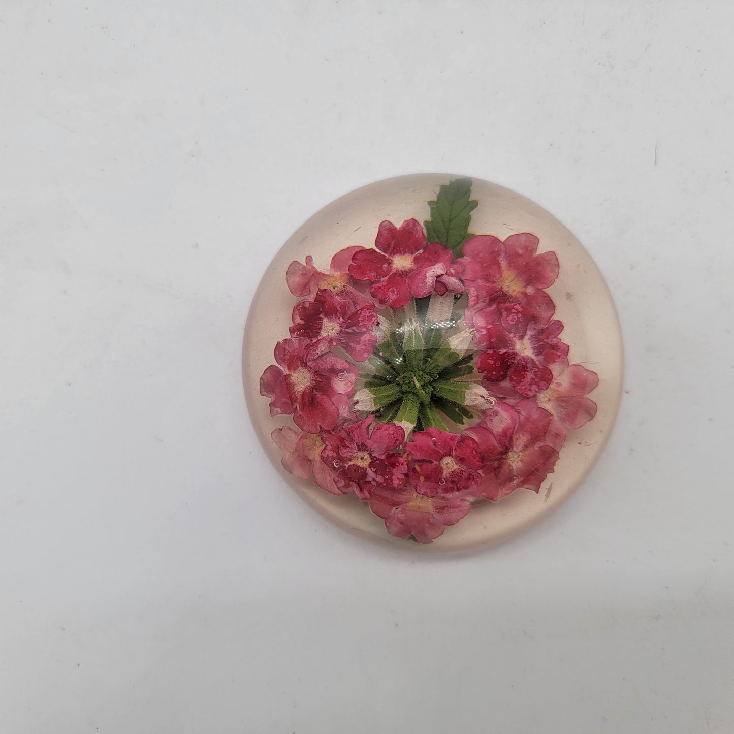 Vintage Lucite Flower Paperweight