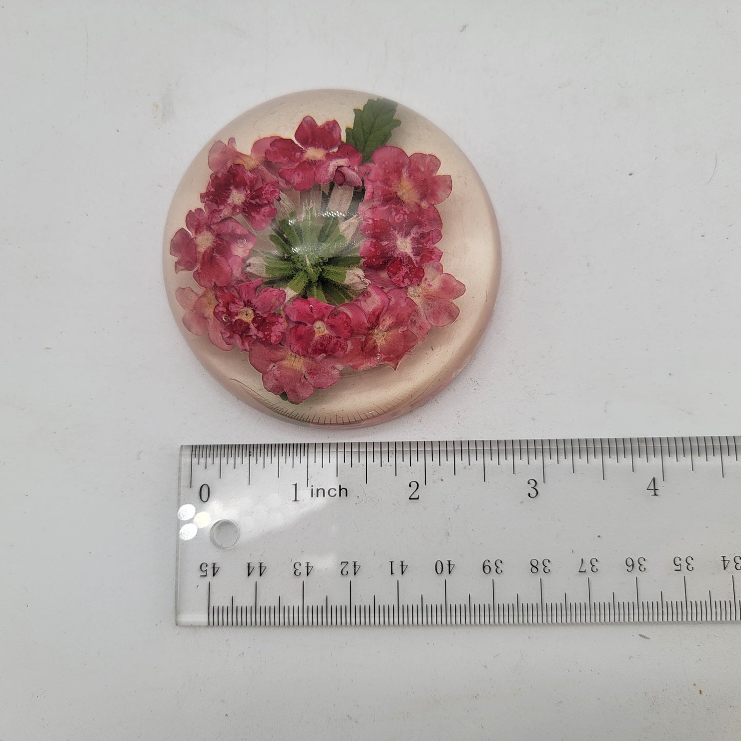 Vintage Lucite Flower Paperweight