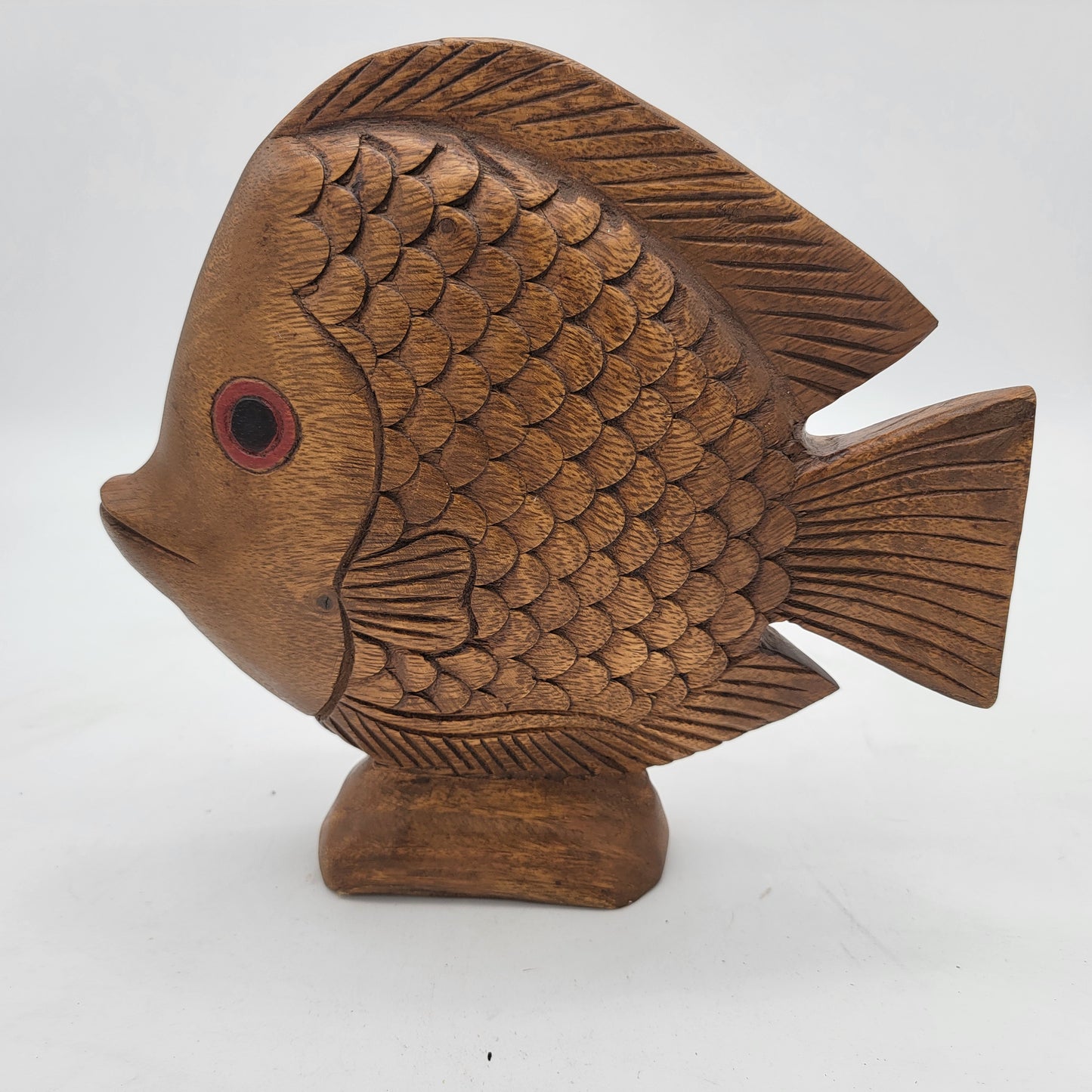 Large Carved Wood Fish