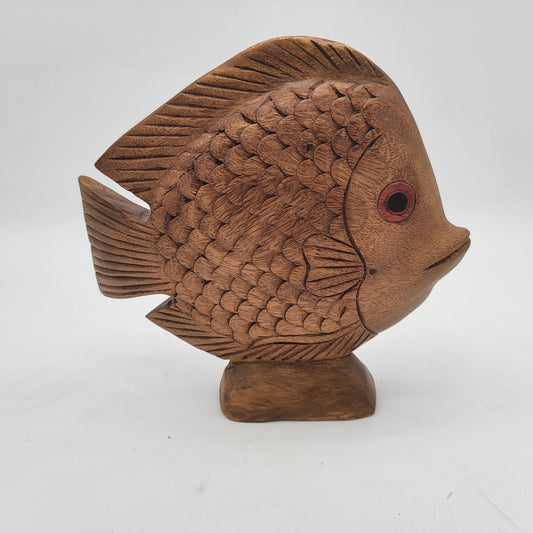 Large Carved Wood Fish