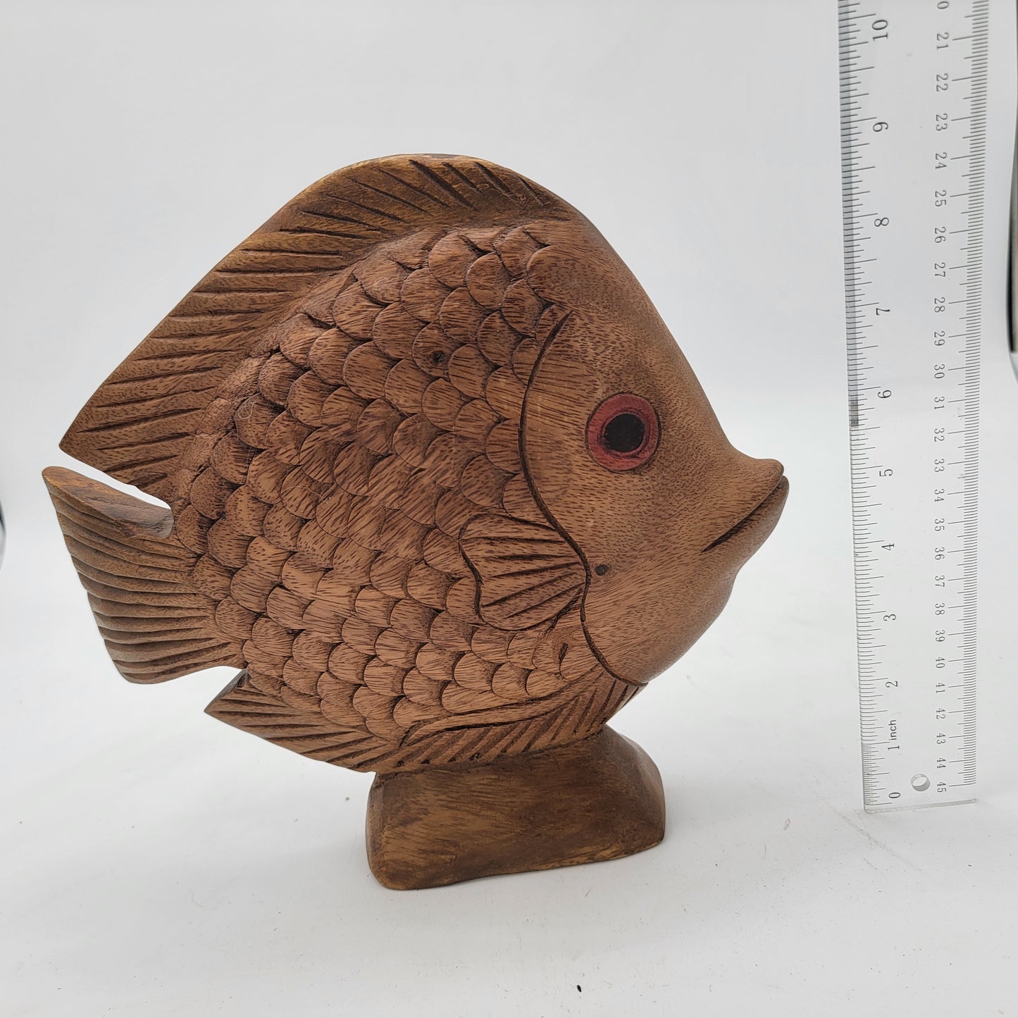 Large Carved Wood Fish